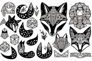 A fox running tattoo idea