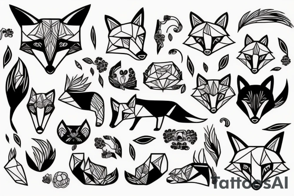 A fox running tattoo idea