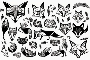 A fox running tattoo idea