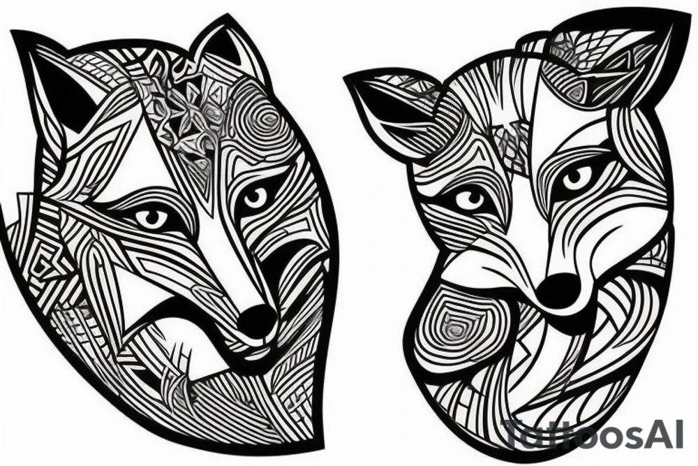 Fox running tattoo idea