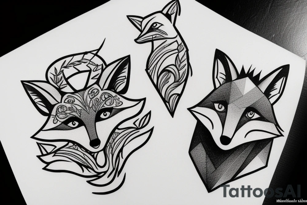 A Fox with Socrates thinking tattoo idea