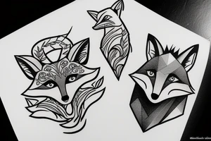 A Fox with Socrates thinking tattoo idea