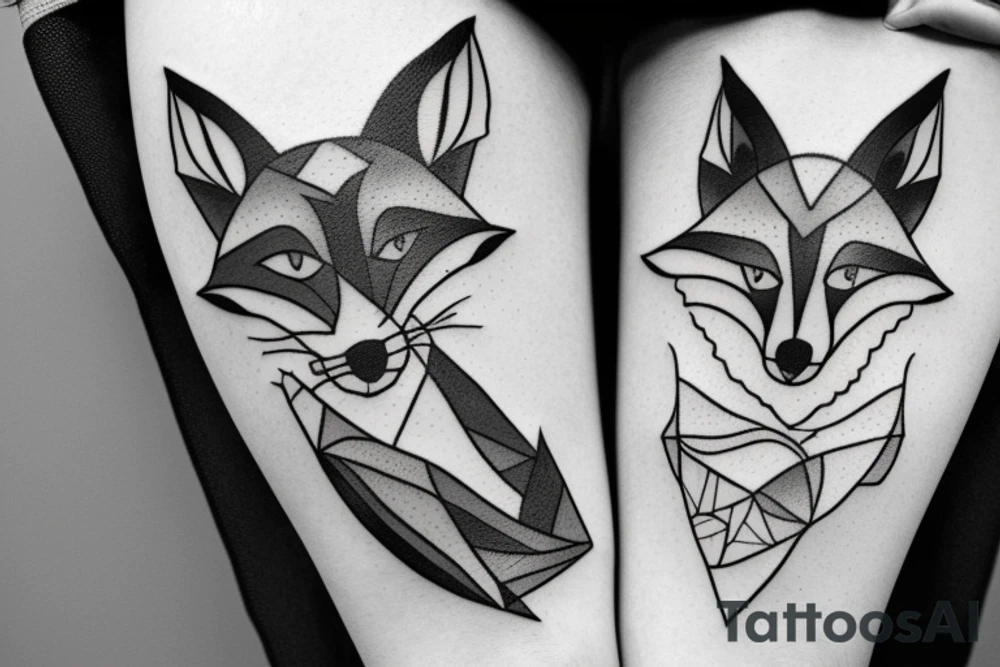 A Fox with Socrates thinking tattoo idea