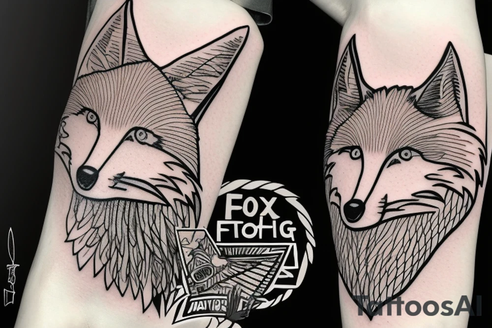 A Fox with Socrates thinking tattoo idea