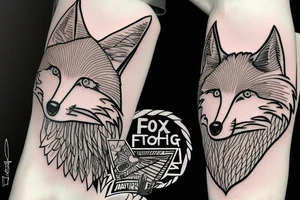 A Fox with Socrates thinking tattoo idea