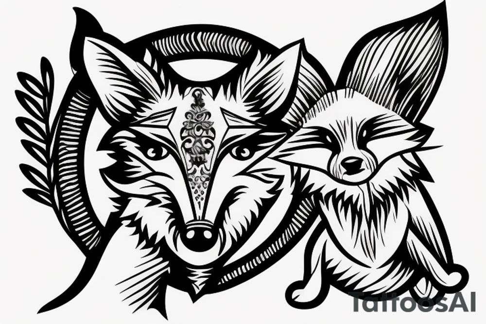 A Fox with Socrates thinking tattoo idea