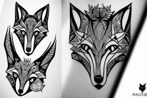 A Fox walking tattoo idea