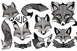 A Fox walking tattoo idea