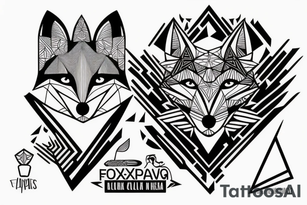 A Fox walking tattoo idea