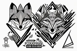 A Fox walking tattoo idea