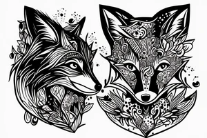 A Fox walking tattoo idea