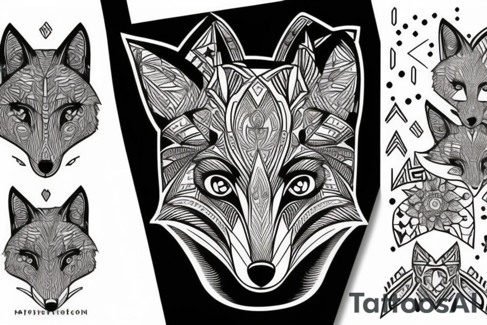 A Fox walking tattoo idea