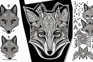 A Fox walking tattoo idea