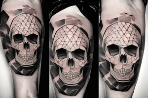 A human skull tattoo idea