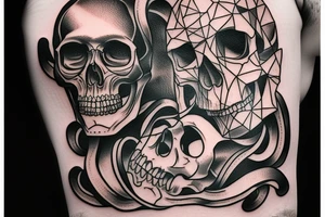 A human skull tattoo idea