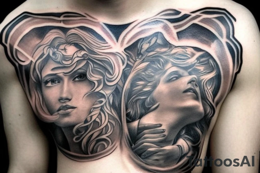 greek mythology chest tattoos tattoo idea