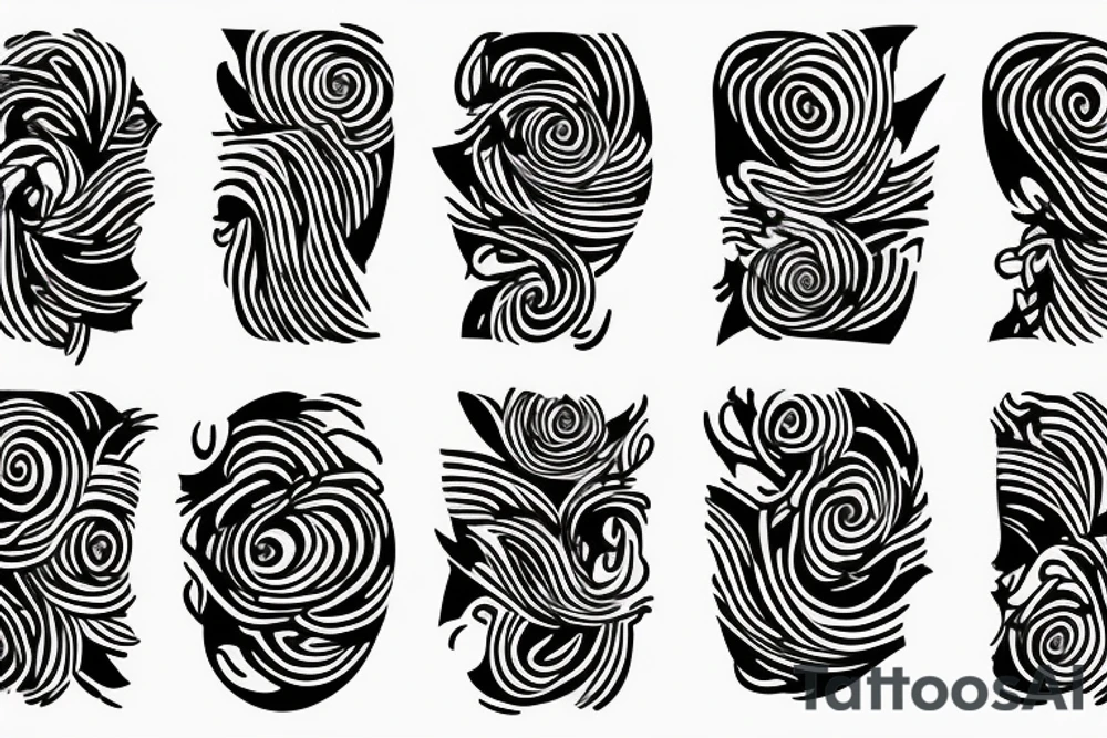 blurred vision style trippy tattoo idea