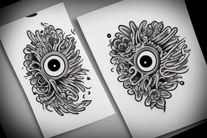 multiple eyes tattoo idea