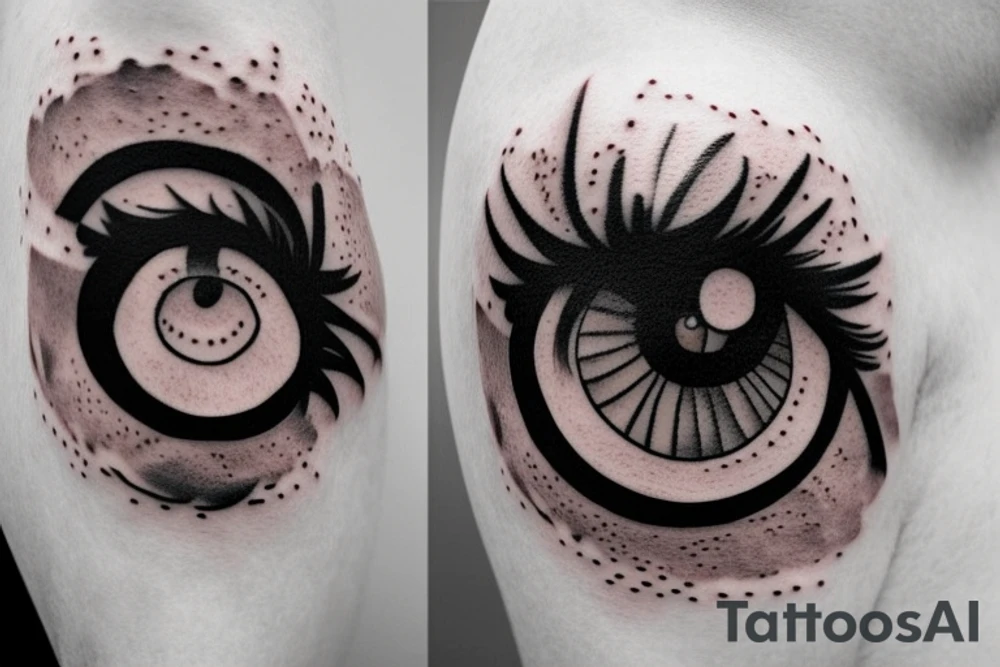 surreal sharingan eye minimalistic abstract tattoo tattoo idea