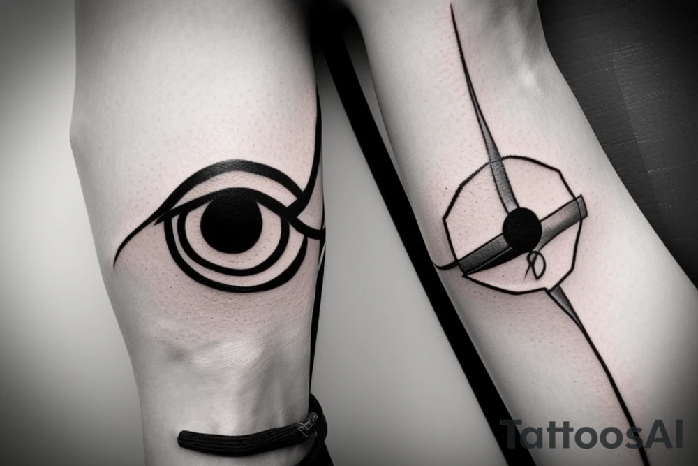surreal sharingan eye minimalistic abstract tattoo tattoo idea