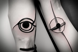 surreal sharingan eye minimalistic abstract tattoo tattoo idea