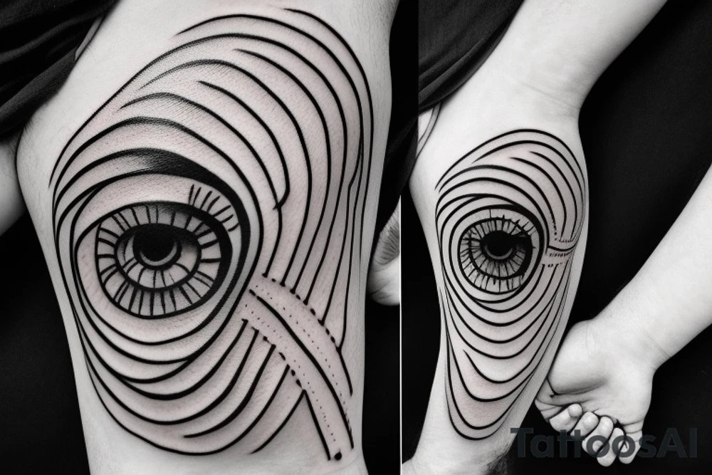 surreal sharingan eye minimalistic abstract tattoo tattoo idea