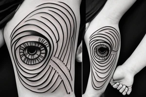 surreal sharingan eye minimalistic abstract tattoo tattoo idea