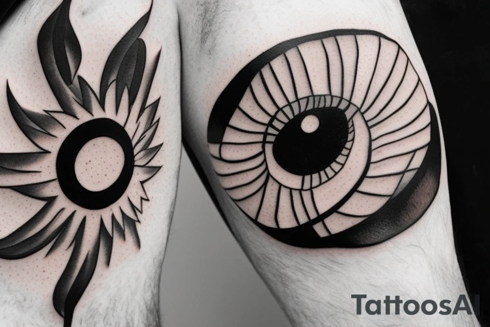 multiple surreal sharingan eye minimalistic abstract tattoo idea