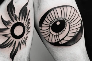 multiple surreal sharingan eye minimalistic abstract tattoo idea