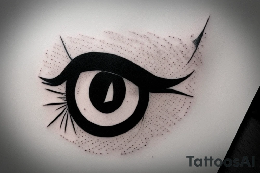 multiple surreal sharingan eye minimalistic abstract tattoo idea