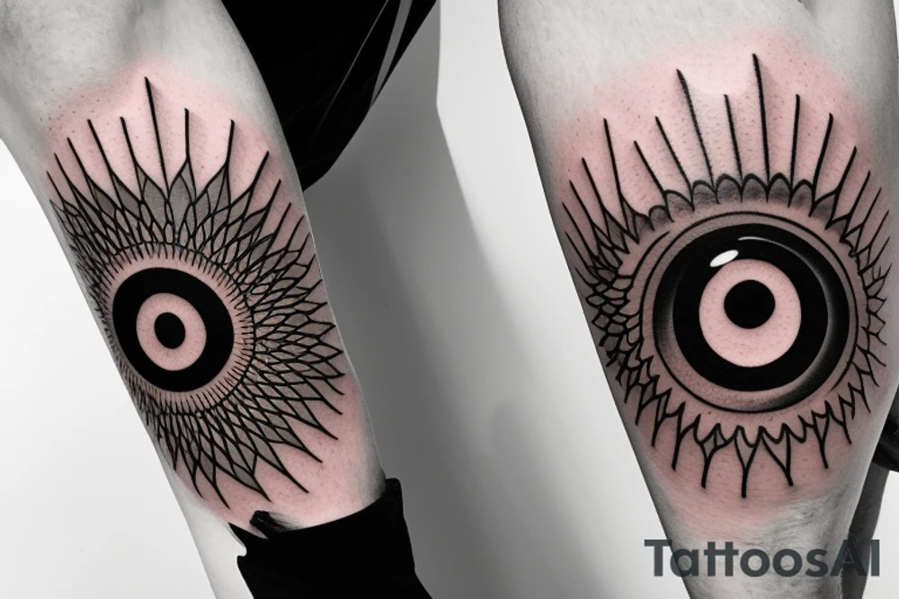 multiple surreal sharingan eye minimalistic abstract tattoo idea