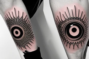 multiple surreal sharingan eye minimalistic abstract tattoo idea