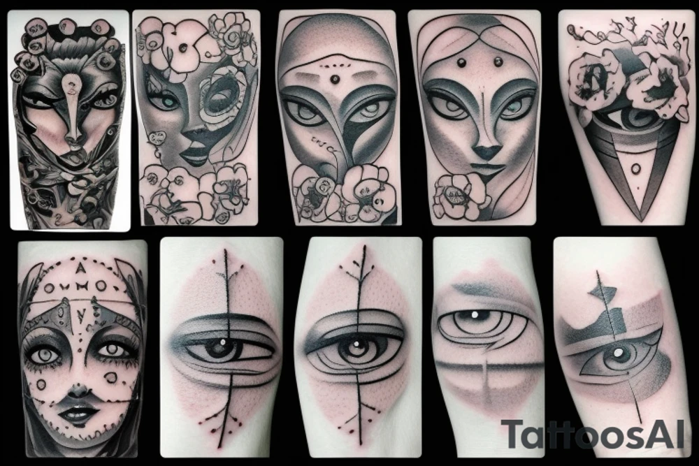 blurry visioned eyes tattoo idea