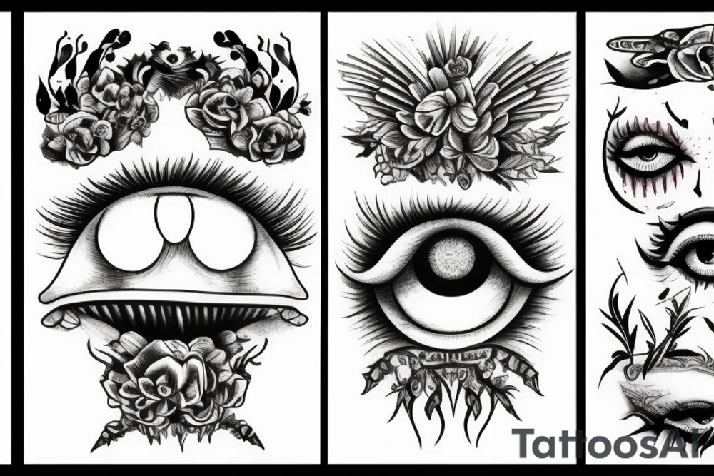 blurry visioned eyes tattoo idea