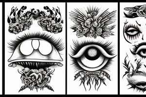 blurry visioned eyes tattoo idea