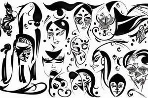 mulitple eyes stacked on top of eachother tattoo idea