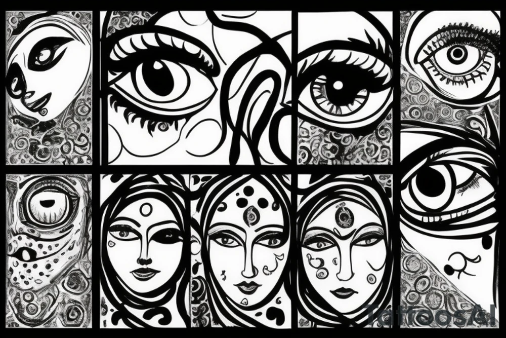 all watching eye tattoo idea
