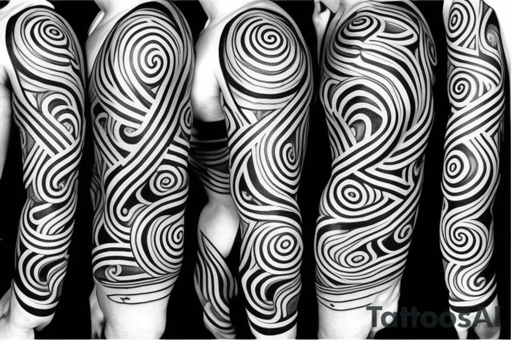 yin yang zen abstract tattoo idea