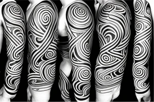 yin yang zen abstract tattoo idea