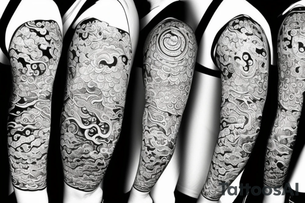 yin yang zen abstract tattoo idea
