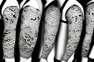 yin yang zen abstract tattoo idea