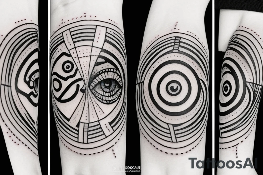 yin yang eye tattoo idea