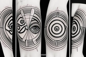 yin yang eye tattoo idea