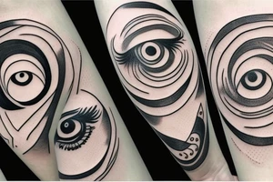 yin yang eye tattoo idea