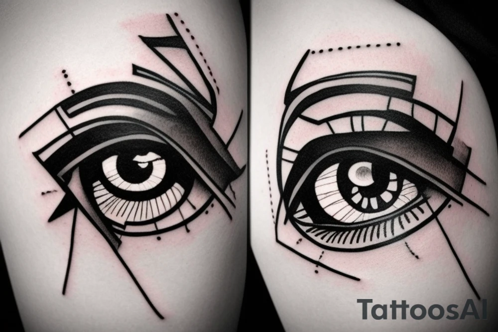 corrupt bleeding eye tattoo idea