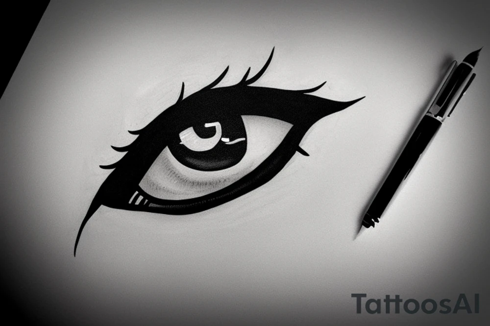 corrupt bleeding eye tattoo idea