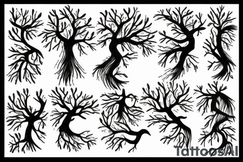 bleeding tree tattoo idea