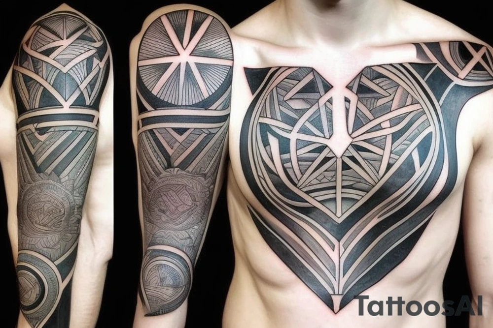 Geometric and/or anatomical tattoo masculine tattoo idea