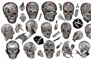 anatomical tattoo masculine tattoo idea
