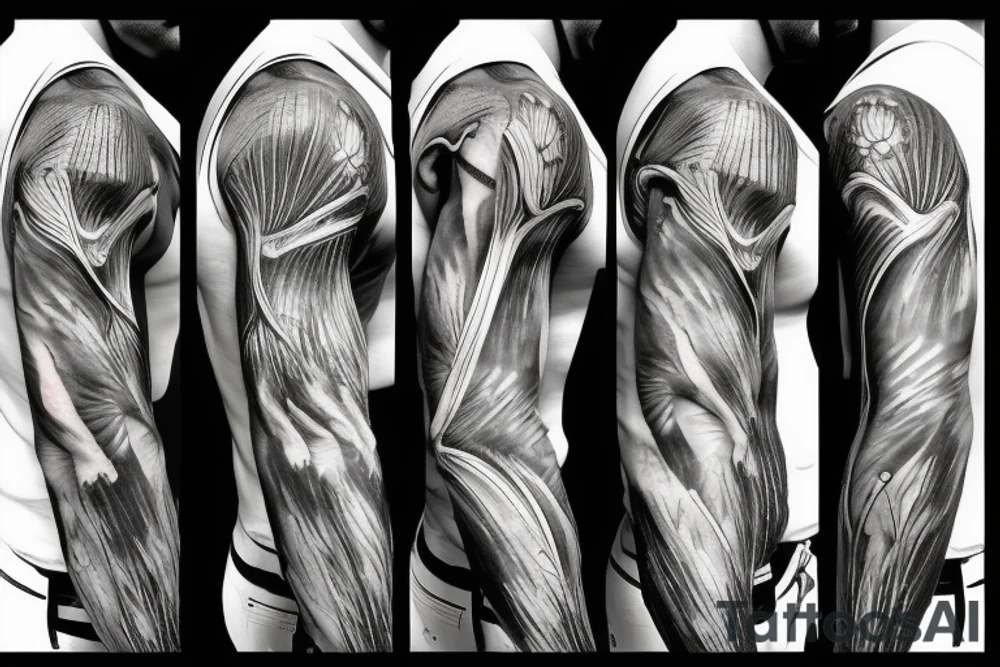 anatomical tattoo masculine tattoo idea